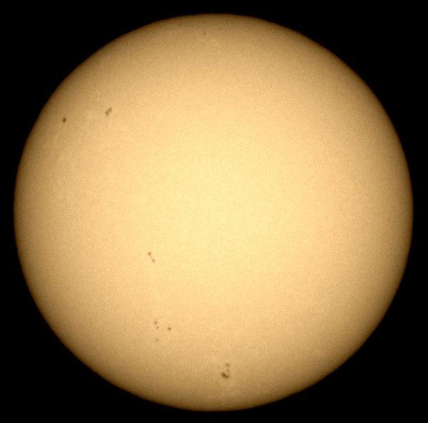 Sunspots on the sun.  September 2024.